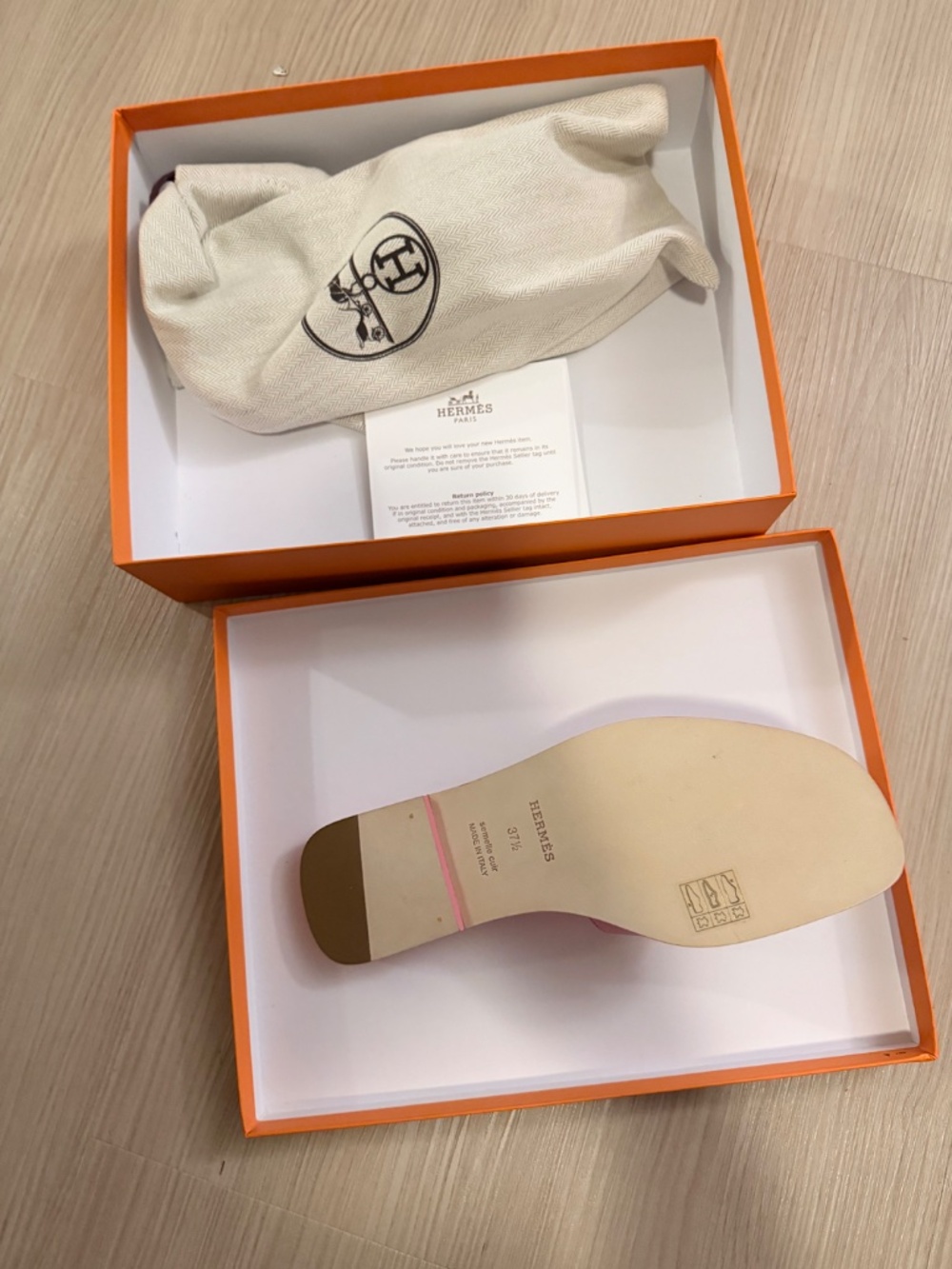 Hermès Oran Sandals Pink Size 7.5 With Box - Picture 4 of 4